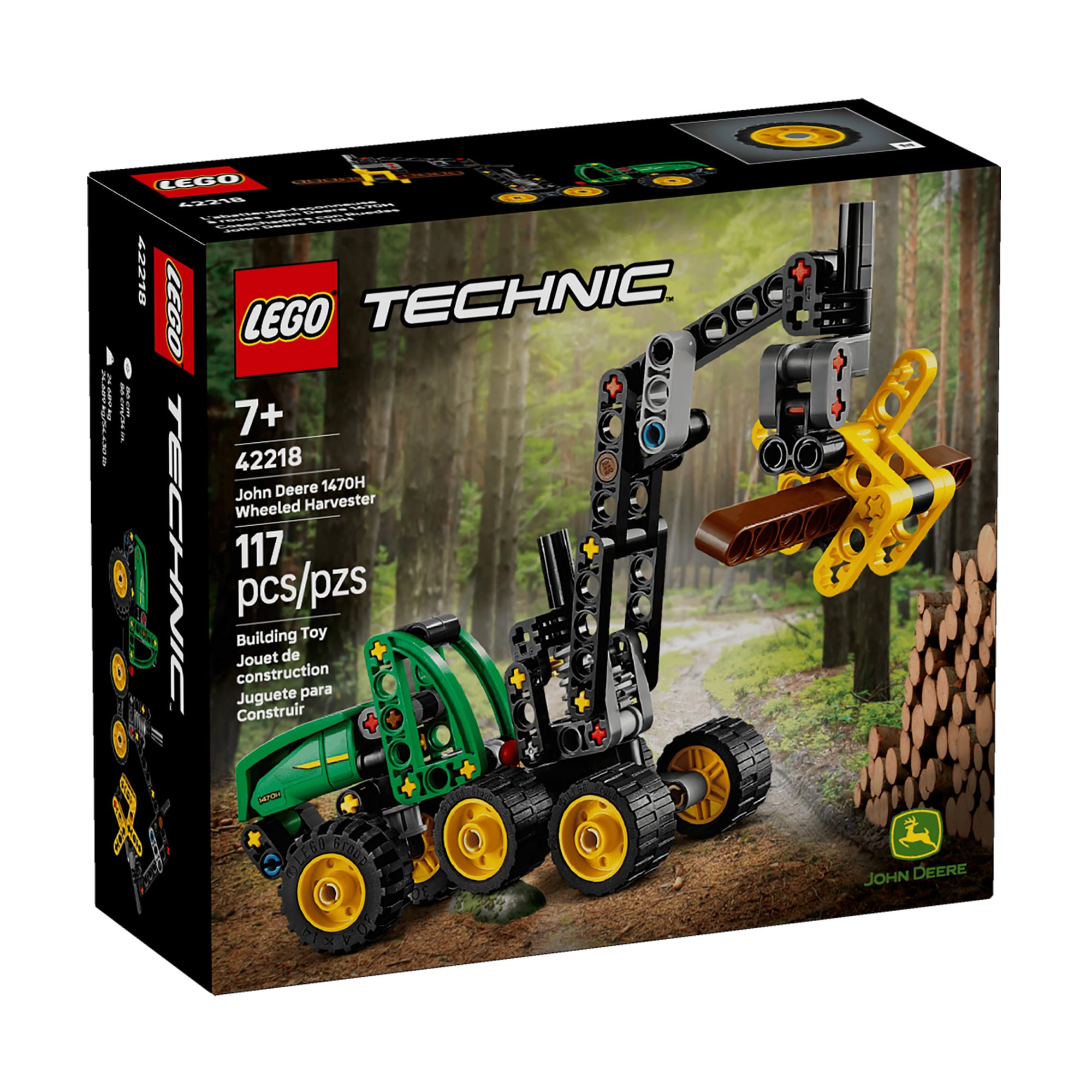 Конструктор LEGO Technic Колісний комбайн John Deere 1470H, 117 деталей, від 7 років (42218)