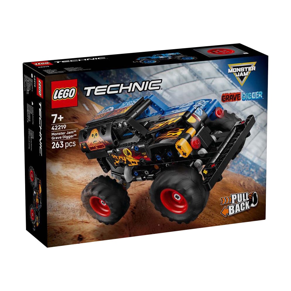 Конструктор LEGO Technic  Monster Jam Grave Digger Вогонь і лід, 263 деталі, від 7 років (42219)